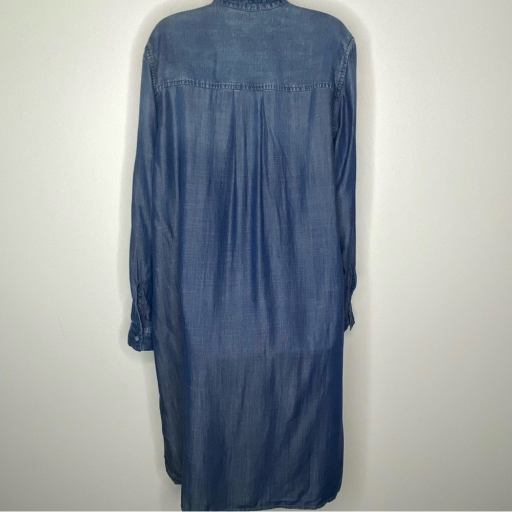 Anthropologie Cloth & Stone Dark Denim Shirt Dress - Picture 5 of 6